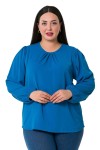 W-7430 Indigo Дамска блуза в макси размери