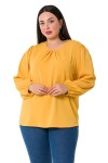 W-7430 Mustard Дамска блуза в макси размери