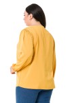W-7430 Mustard Дамска блуза в макси размери