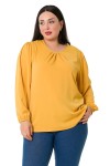 W-7430 Mustard Дамска блуза в макси размери