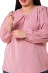 W-7430 Pink Дамска блуза в макси размери